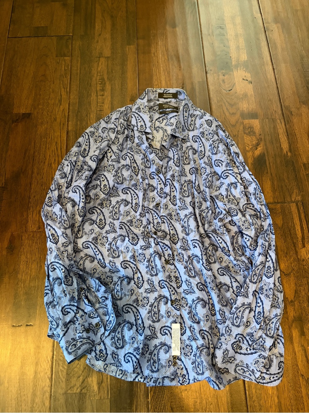 Nordstrom Light Blue Paisley Button-Down Shirt